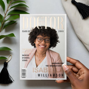 De Dokter Trendy Dokter Afgestudeerde Fototijdschr Folie Uitnodiging