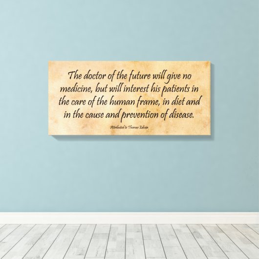 De dokter van de toekomst canvas afdruk (Insitu (Houten vloer))