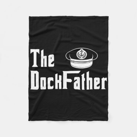 De Dokvader Kapitein Van De Boot Vader Grappige Va Fleece Deken (Voorkant)