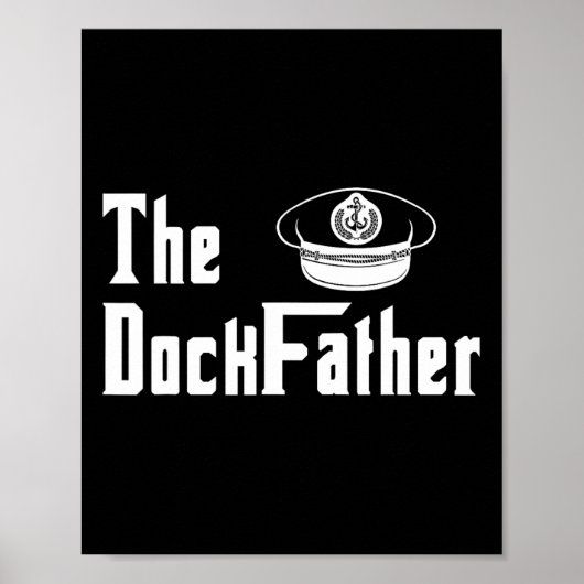 De Dokvader Kapitein Van De Boot Vader Grappige Va Poster (Voorkant)