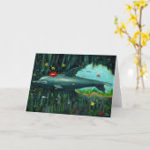 De dolfijn en de krab waren vrienden kaart (Gele Bloem)