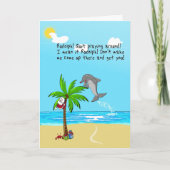 de dolfijn Met een rode neus Feestdagen Kaart (Voorkant)