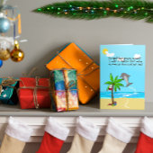 de dolfijn Met een rode neus Feestdagen Kaart