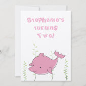 De dolfijn onder het Baby van de Verjaardag van Kaart (Voorkant)