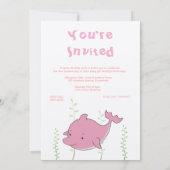 De dolfijn onder het Baby van de Verjaardag van Kaart (Achterkant)