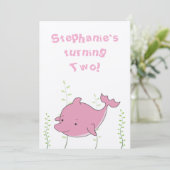 De dolfijn onder het Baby van de Verjaardag van Kaart (Staand voorkant)