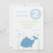 De dolfijn onder het Baby van de Verjaardag van Kaart (Achterkant)