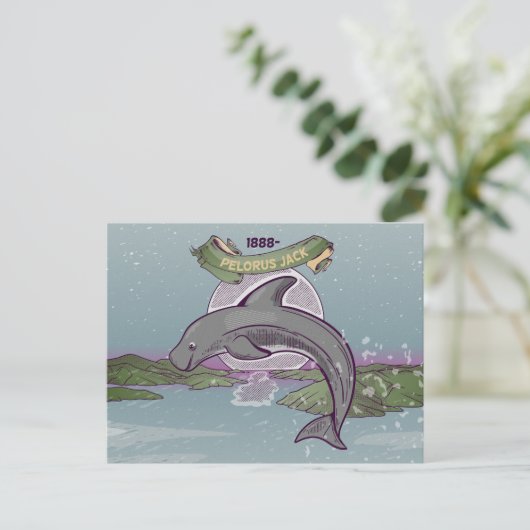 De dolfijn van Pelorus Jack Risso Briefkaart (Staand voorkant)