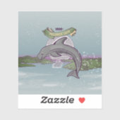De dolfijn van Pelorus Jack Risso Sticker (Vel)