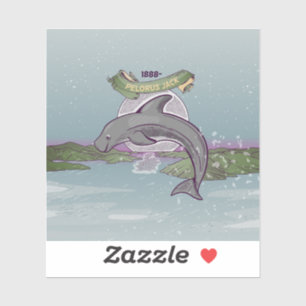 De dolfijn van Pelorus Jack Risso Sticker