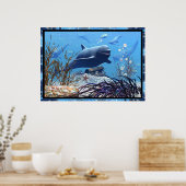 De dolfijnen en de schatkist poster (Keuken)