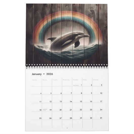 De dolfijnen van de diepte 2025 kalender (Jan 2026)