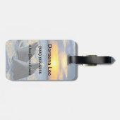 De dolfijnen zonder fles in zonlicht bagagelabel (Achterkant horizontaal)