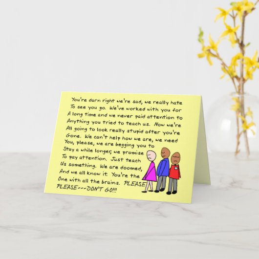 De dolkomische Kaart van de Pensionering--Van de (Gele Bloem)