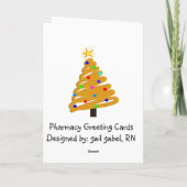 De dolkomische Kerstkaart van de Apotheek Feestdagen Kaart (Achterkant)