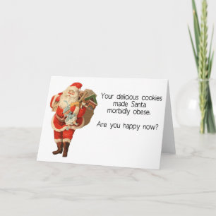 De dolkomische Kerstkaart van de Kerstman Feestdagen Kaart