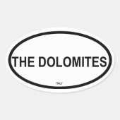 DE DOLOMIETEN OVALE STICKER (Voorkant)
