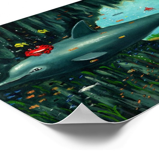 De Dolphin en de Crab waren vrienden. Poster (Hoek)