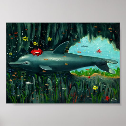 De Dolphin en de Crab waren vrienden. Poster (Voorkant)