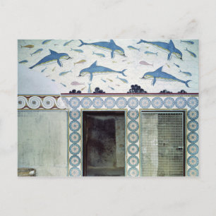 De Dolphin Frescoes in de Bathroom van de Koningin Briefkaart