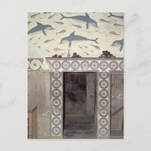 De Dolphin Frescoes in de Bathroom van de Koningin Briefkaart (Voorkant)