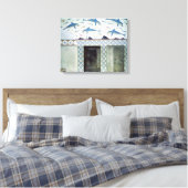 De Dolphin Frescoes in de Bathroom van de Koningin Canvas Afdruk (Insitu (Slaapkamer))