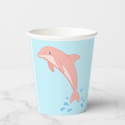De Dolphin Paper Cup Papieren Bekers (Voorkant)