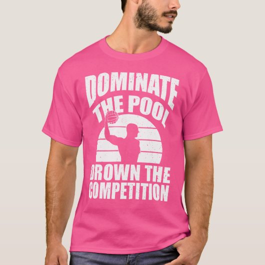 De dominantie van het zwembad verdronken de compet t-shirt (Voorkant)