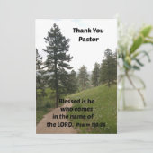 De dominee bedankt je kaart. kaart (Staand voorkant)