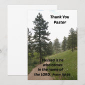 De dominee bedankt je kaart. kaart (Voorkant / Achterkant)