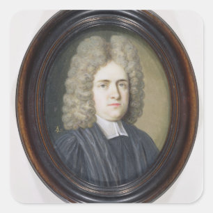 De dominee Dr. Harris (w/c en gouache over de grij Vierkante Sticker