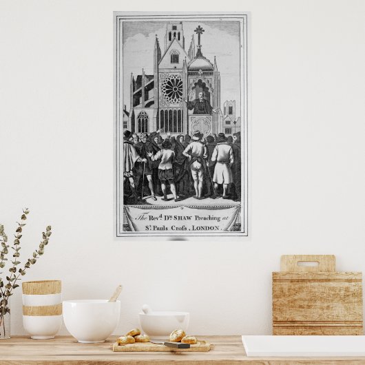 De dominee Dr. Shaw Preaching Poster (Keuken)