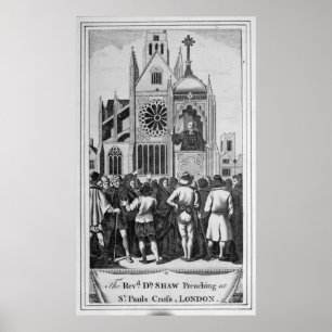 De dominee Dr. Shaw Preaching Poster