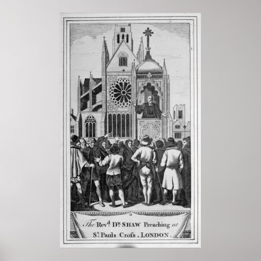 De dominee Dr. Shaw Preaching Poster (Voorkant)