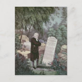 De dominee John Wesley bezoekt het graf van zijn m Briefkaart (Voorkant)