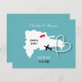 De Dominicaanse Republiek bewaart de datum Save The Date (Voorkant / Achterkant)