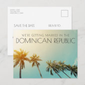 De Dominicaanse Republiek heeft het huwelijk geslo Aankondigingskaart (Voorkant / Achterkant)