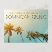 De Dominicaanse Republiek heeft het huwelijk geslo Aankondigingskaart (Voorkant)