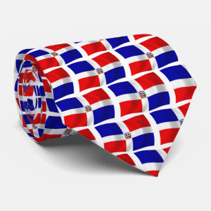 De Dominicaanse Republiek Vlag Knoop Stropdas