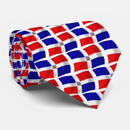 De Dominicaanse Republiek Vlag Knoop Stropdas (Opgerold)