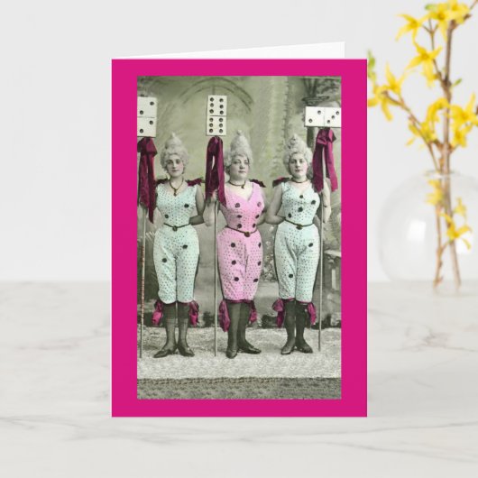 De Domino meisjes Kaart (Gele Bloem)