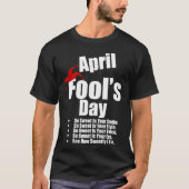 de dommerdag van de gelukkige april t-shirt (Voorkant)