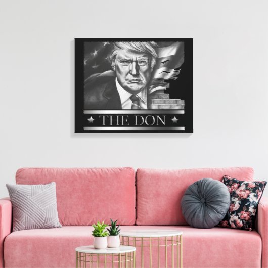 De Don Pencil Tekening Canvas Afdruk (Insitu (Woonkamer))