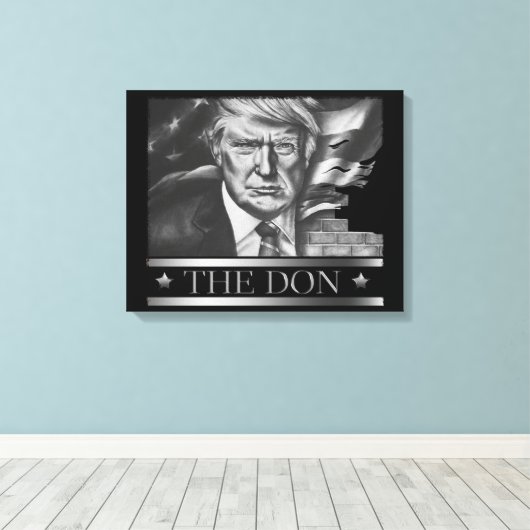 De Don Pencil Tekening Canvas Afdruk (Insitu (Houten vloer))