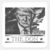 De Don Pencil Tekening Vierkante Sticker (Voorkant)