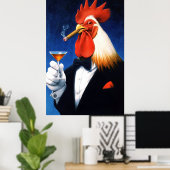 De Don van de Dageraad | Keurige Haantje met Sigaa Poster (Thuiskantoor)