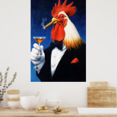 De Don van de Dageraad | Keurige Haantje met Sigaa Poster (Keuken)