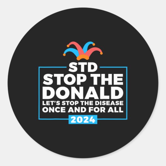 De Donald Anti Trump Democrat kiezer Ronde Sticker (Voorkant)
