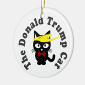 De Donald Trump Cat Toupee Humor Keramisch Ornament (Links)
