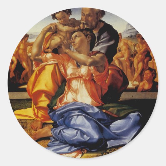 De Doni Tondo Ronde Sticker (Voorkant)